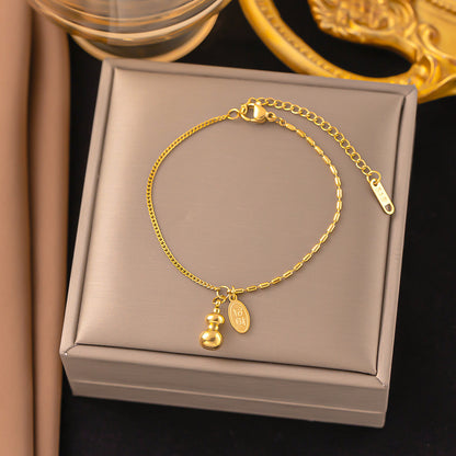 Women's Anklet Titanium Steel No Fading Chinese Style Necklaces