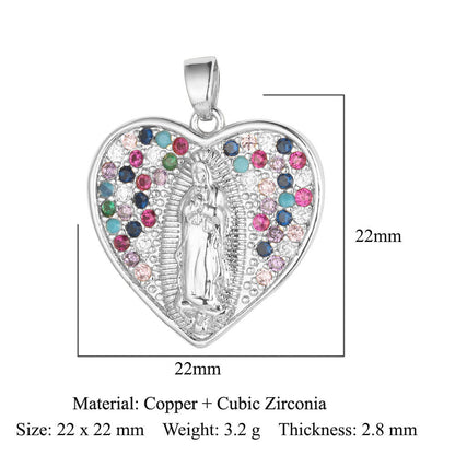 Cross Color Zirconium Copper Zircon Ornament Pendants