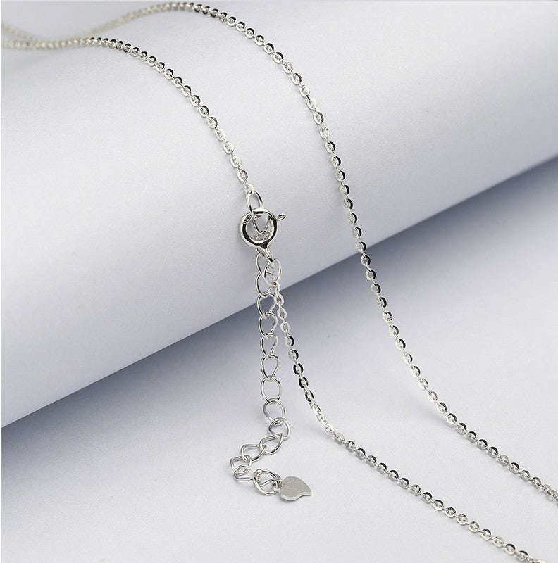 Sterling Sier Cross Chain Clavicle Electroplated Necklaces