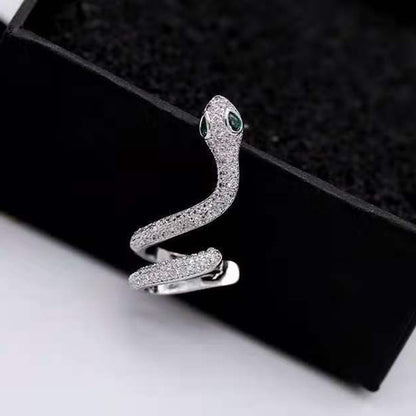 Clip Sier Needle Zircon Simple Personality Rings