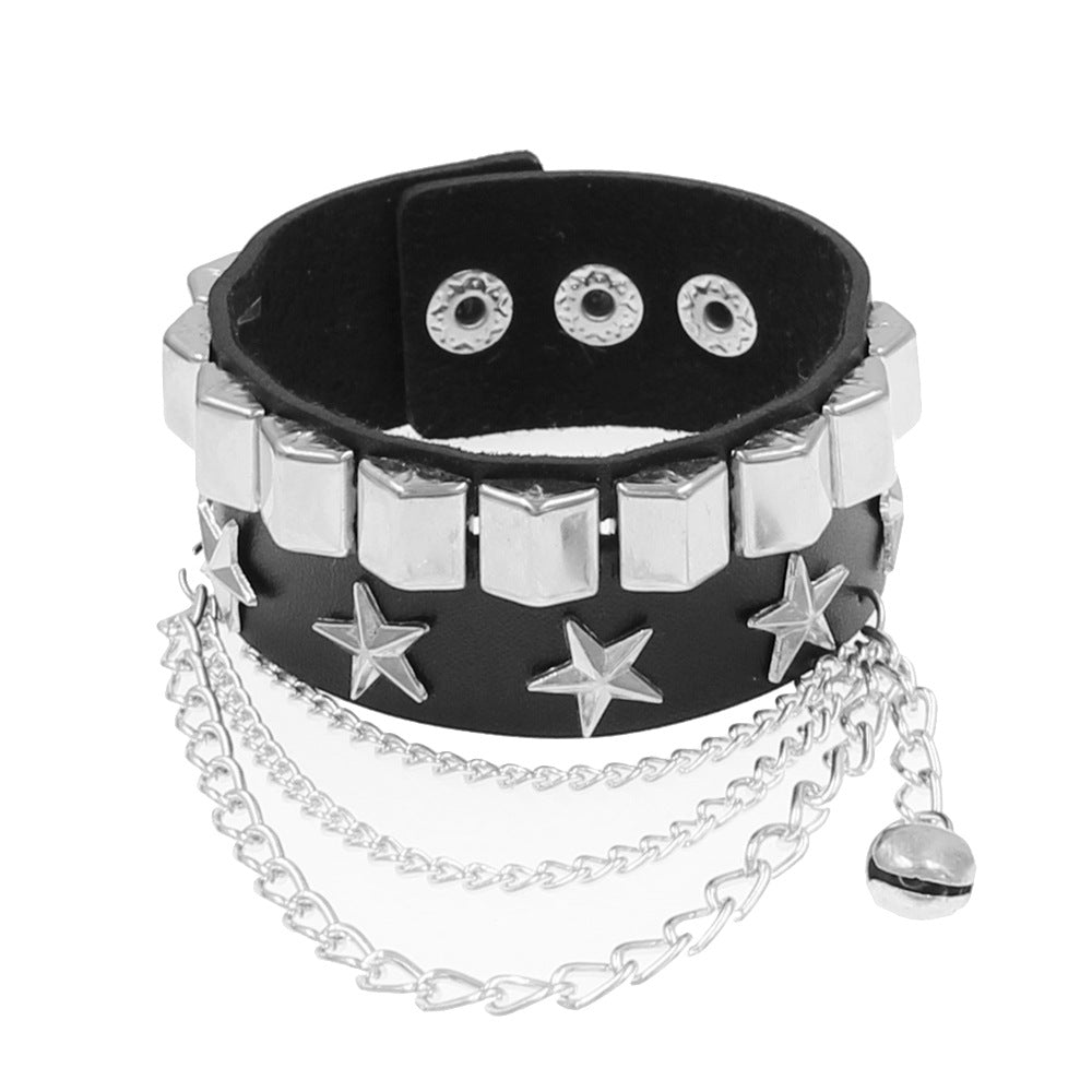 Vintage Street Shot Punk Rivet Leather Bracelets