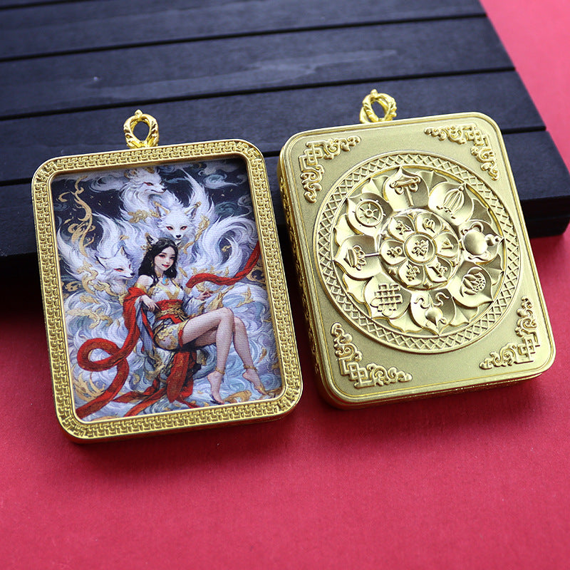 Ethnic Style Golden Fox Previous Life Pendants