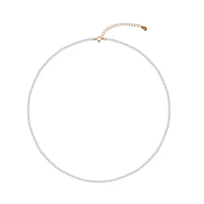 Small Beads Pearl Australian White Perfect Circle Flawless Strong Necklaces