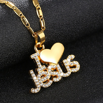 Women's & Men's Popular Fashion Cross Stainless Steel Gold Chain Small Necklaces