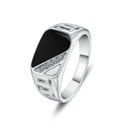 Classic Square Fashion Man's Hand Jewelry Rings