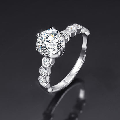 Moissanite Female Live Streaming On Opening Rings