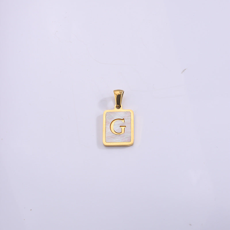 Fashion Real Gold Plated Letter Female Pendants