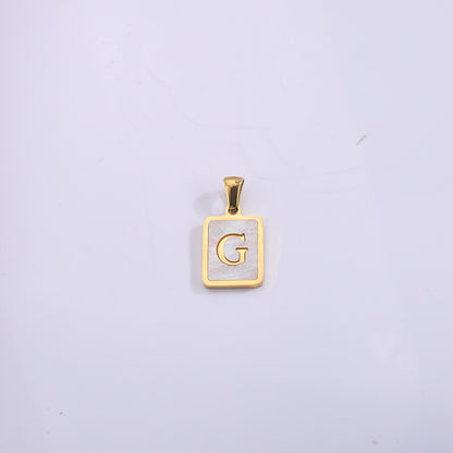 Fashion Real Gold Plated Letter Female Pendants