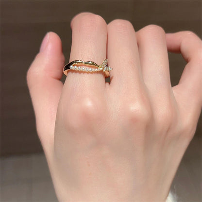 Glazed Butterfly Female Western Style Design High Sense Unique Rings