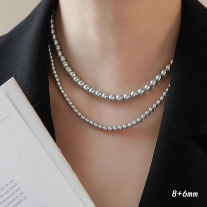 Women's French Entry Lux Retro Fashionable Imitation Stackable Necklaces
