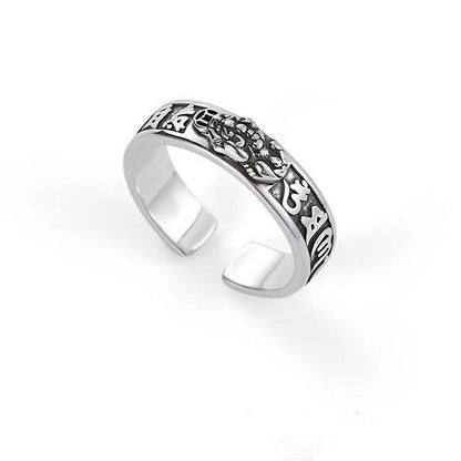 Women's Retro Trendy Domineering Mantra Open Rings