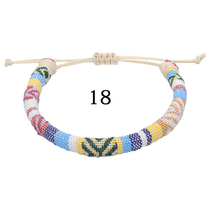 Style Hand Weaving Blue Little Colorful Surfing Bracelets