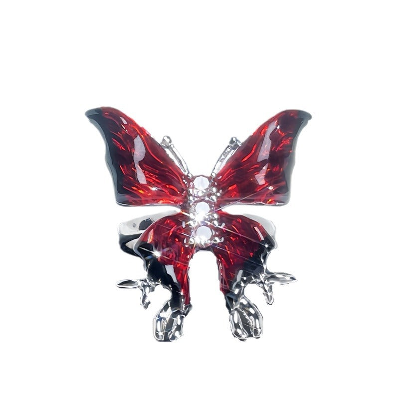 Glazed Butterfly Opening Female Temperamental Minority Rings