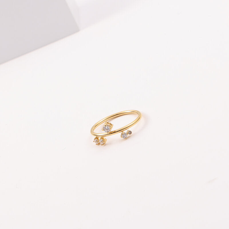 Thin Diamond In The Debris Titanium Steel Rings