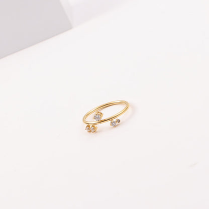 Thin Diamond In The Debris Titanium Steel Rings