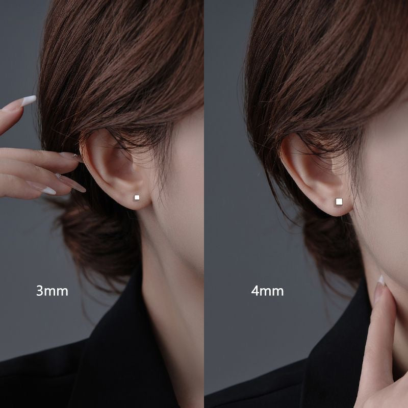 Women's Square Ear Trendy High-grade Elegant Simple Earrings