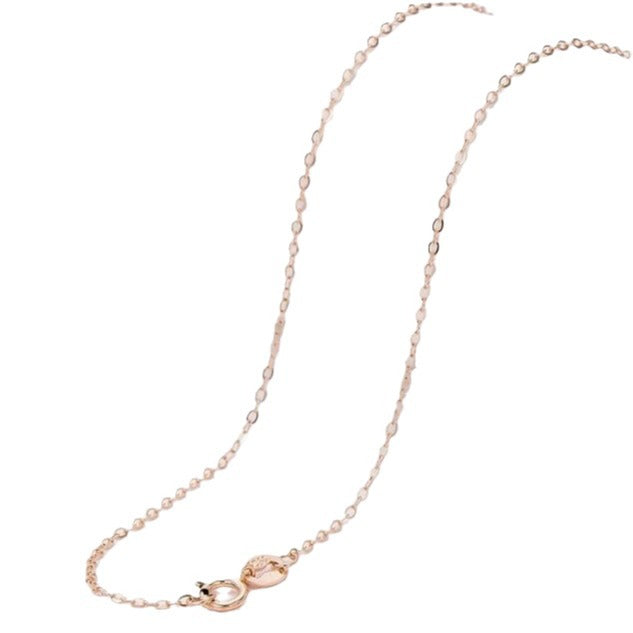 Sier O-shaped Chain Box Clavicle Ornament Necklaces