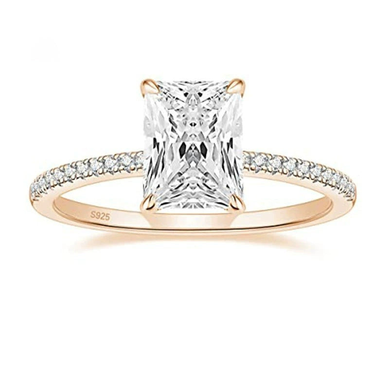 Women's Oran Jewelry Sier Inlay Zircon Rhinestone Rings