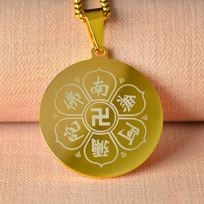 Mantra Bodhisattva Huang Cai Green Tara Pattern Can Pendants