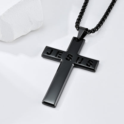 Stainless Steel Cross Shelf Unisex Style Pendants