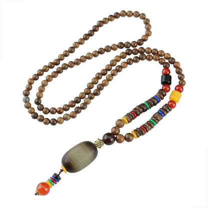 Women's & Men's Prayer Beads Long Scenic Spot Cotton Necklaces