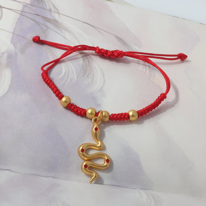 Year Of Snake Woven Love Holding Rabbit Spirit Bracelets