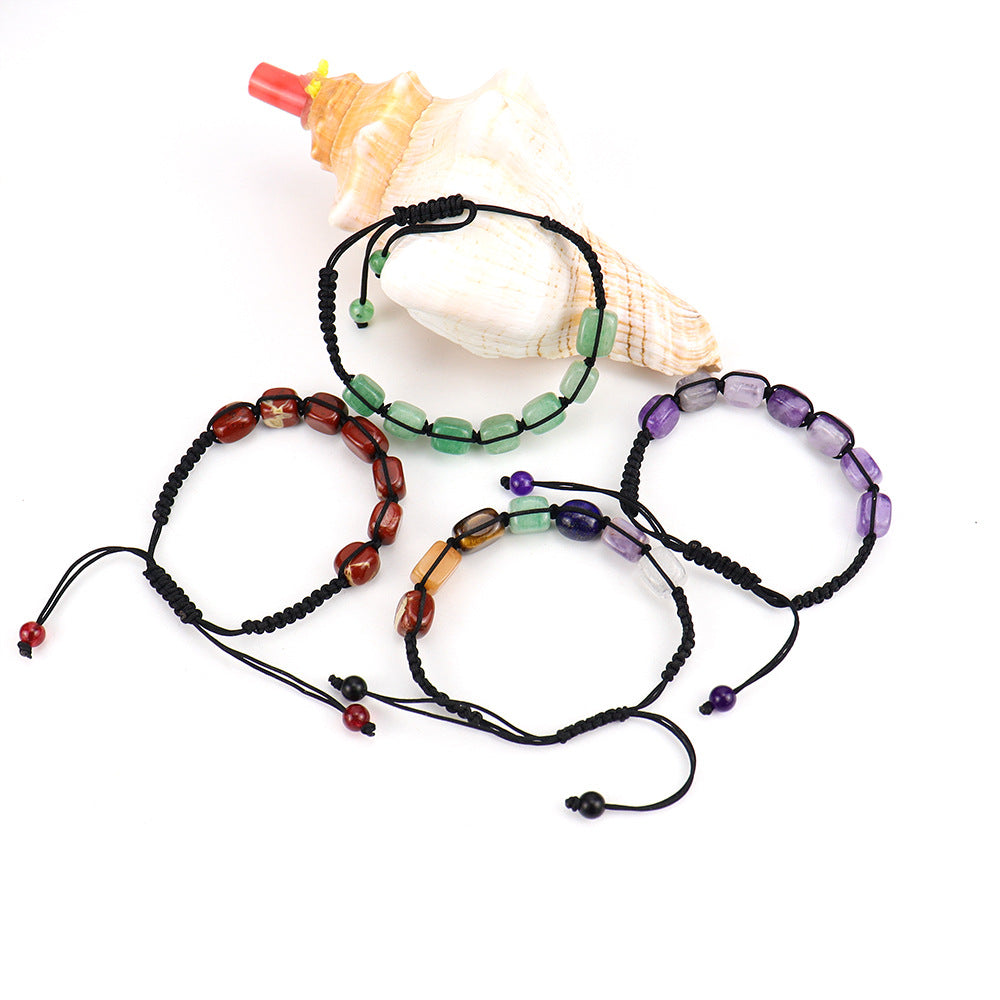 Live Streaming Hand-woven Colorful Crystal Rectangular Bracelets