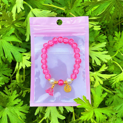 Children's Flower Colored Glaze Beads Cartoon Jewelry Bracelets