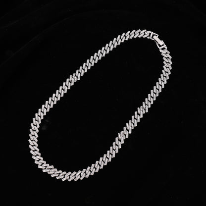 Source High Quality Cuban Link Chain Diamond-shaped Necklaces