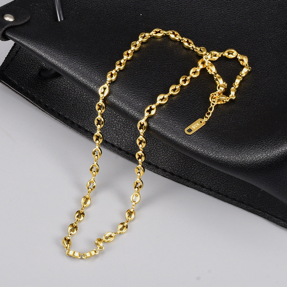 Hemp Flowers Chain Snake Bones Bamboo Titanium Necklaces