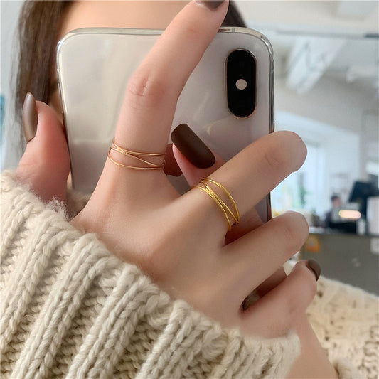 Women's French Interwoven Design Artistic Fashion Unique Rings