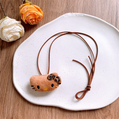 Children's Korean Style Fabric Mushroom Cartoon Small Necklaces