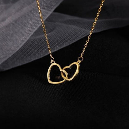 Fashion Valentine's Day Gift Love Simple Cold Style Double Necklaces