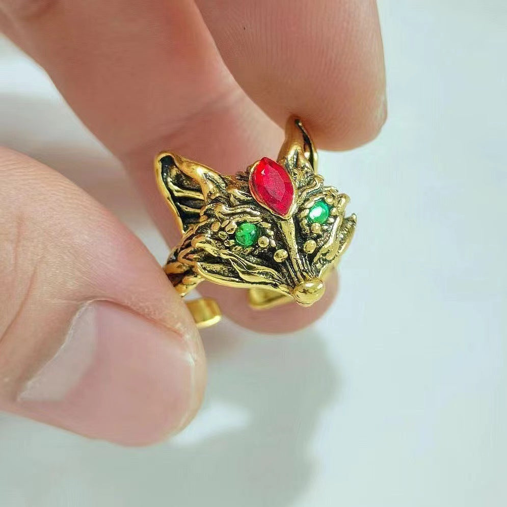 Design Fashion Personality Charming Fox Retro Versatile Style Rings