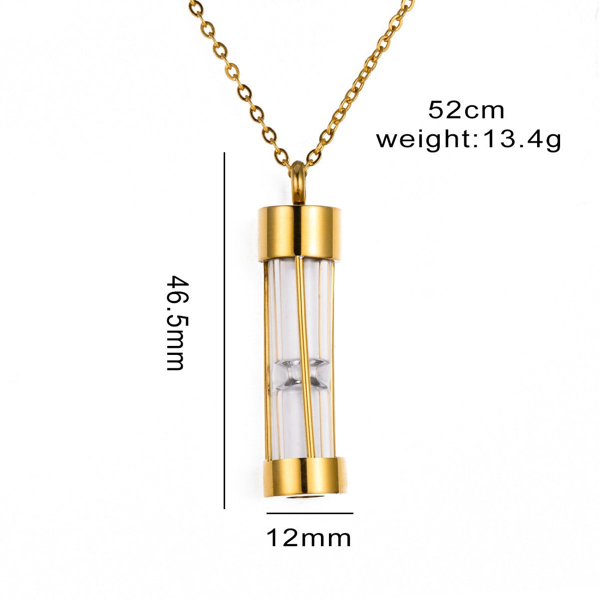 Stainless Steel Hourglass Shape Open Perfume Bottle Pendants