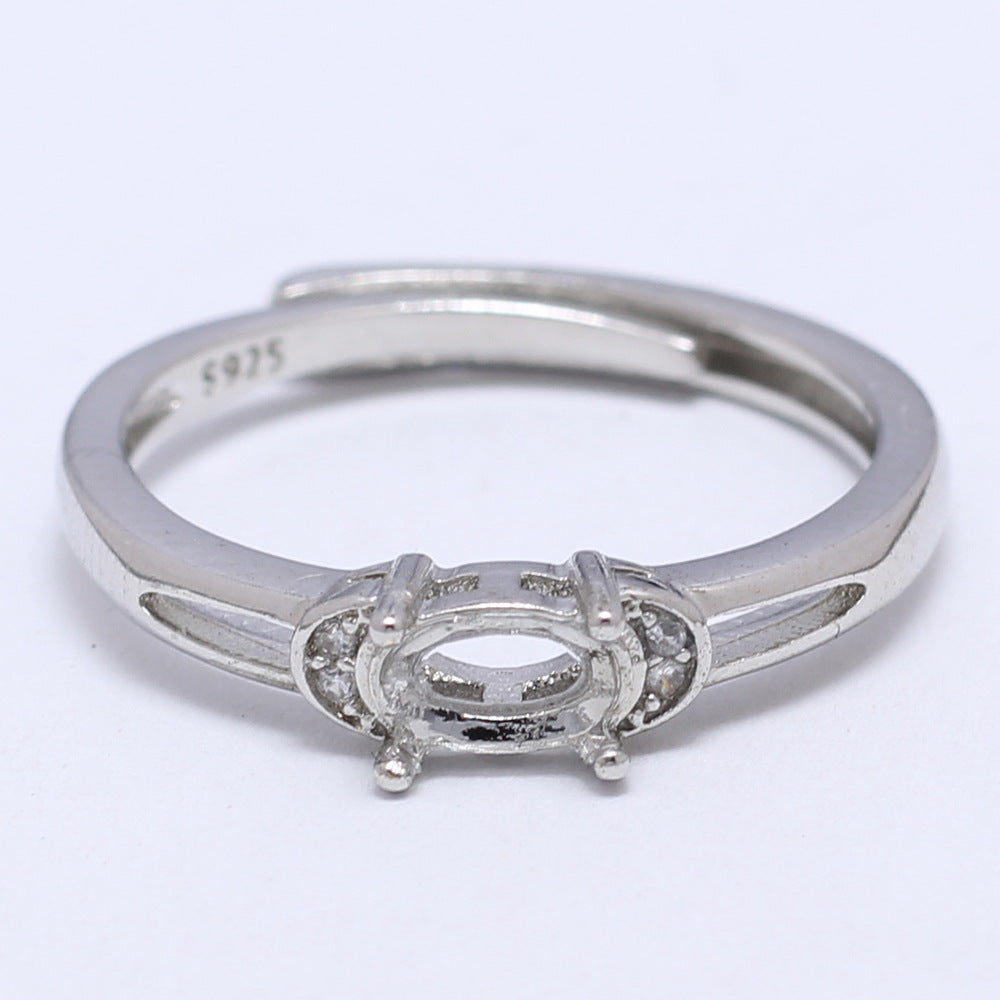 Frame Open Mouth Autumn Copper Alloy Electroplating Sier Rings