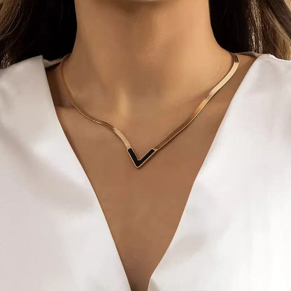 Women's & Men's Bones Chain Cold Simple Temperament V-shaped Necklaces