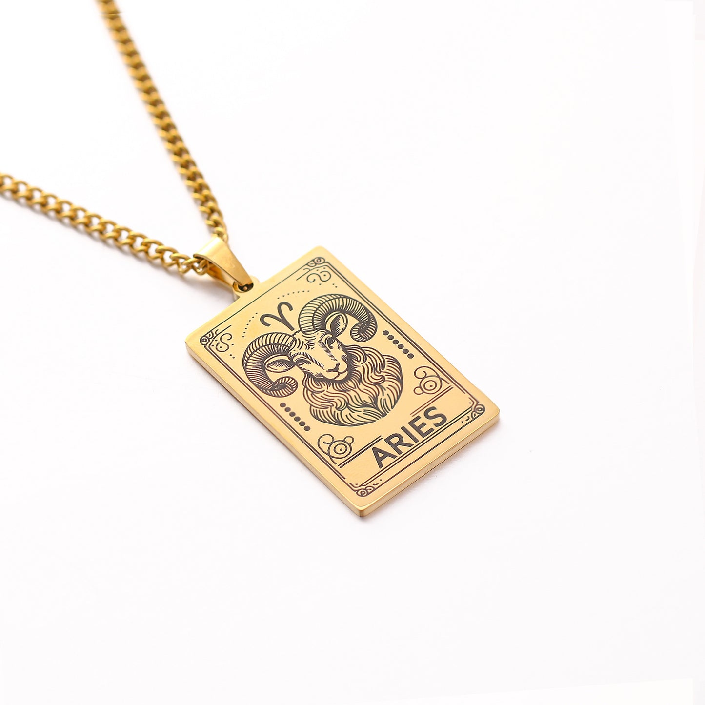 Men's Twee Constellations Logo Dog Tag Vintage Necklaces