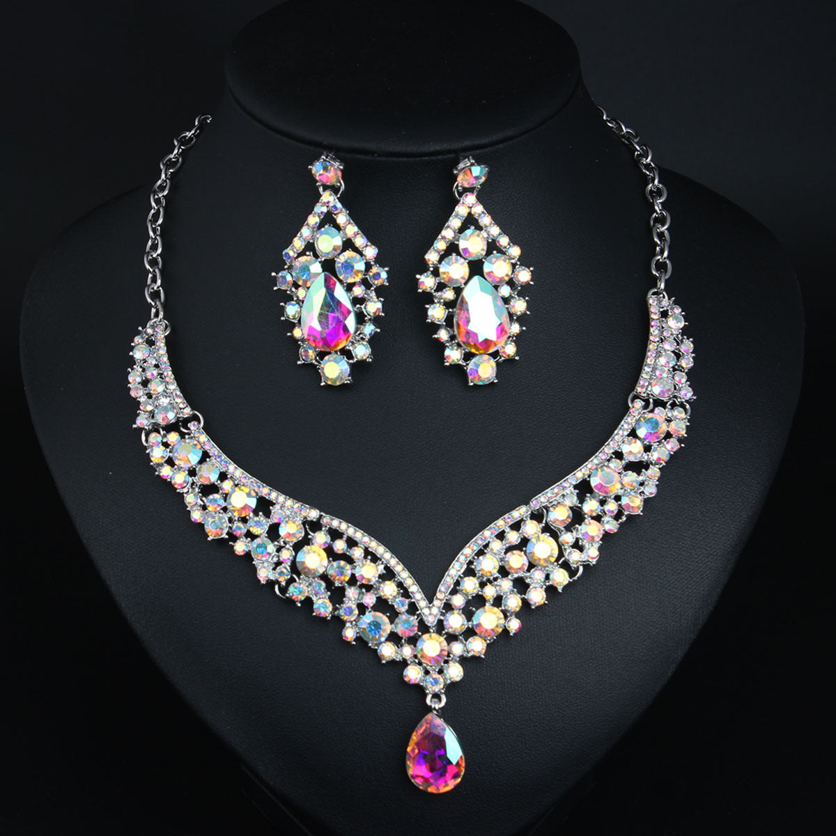 Rhinestone Suite Female Temperament Banquet Bride Necklaces