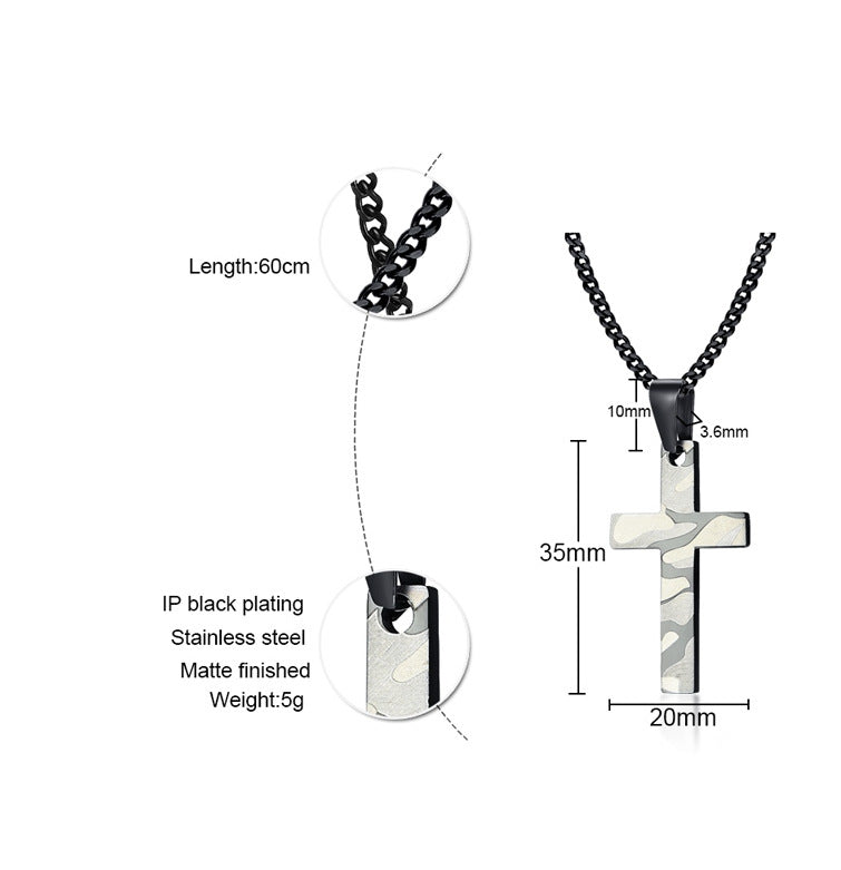 Men's Stainless Steel Cross Jewelry Ornament Accessories Pendants