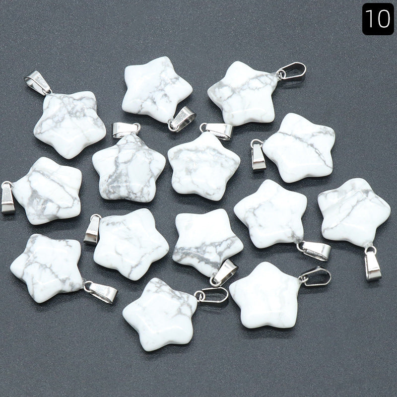 Beautiful Five-pointed Star Natural Stone Accessories Pendants