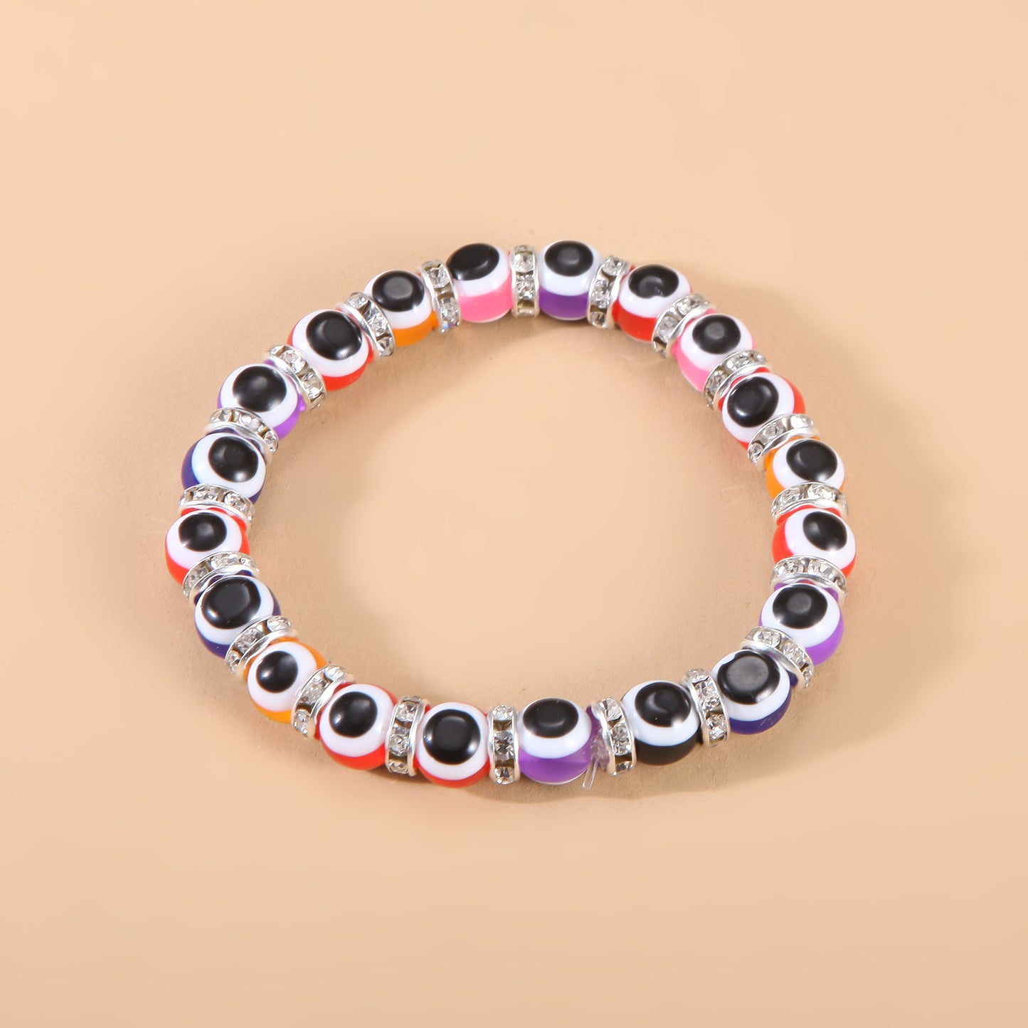 Eyes Mixed Color Stretch Couple Evil Bracelets