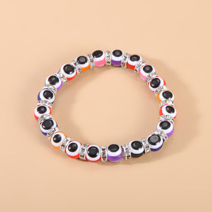 Eyes Mixed Color Stretch Couple Evil Bracelets