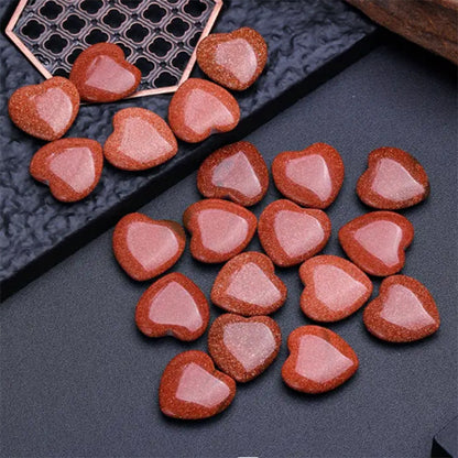 Natural Crystal Love Stone Heart-shaped Ornaments Pendants