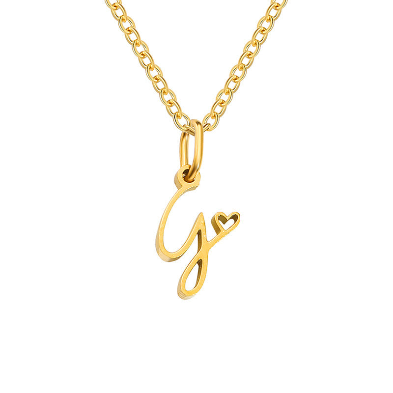 Letter Female Personalized Minority Clavicle Chain Pendants