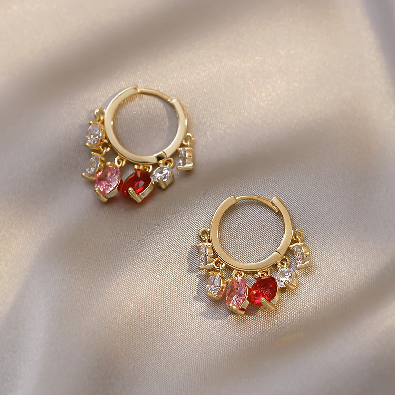 Women's Emerald Ear Clip Simple Niche Design Earrings