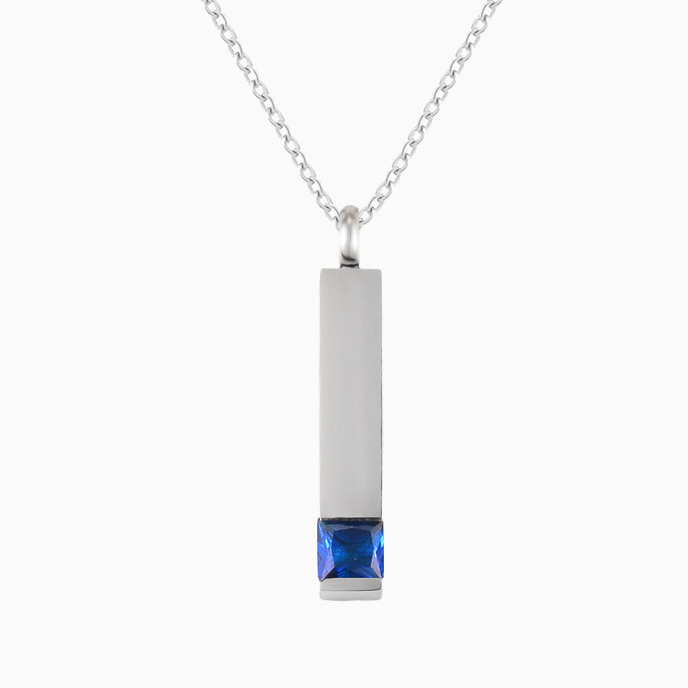 Polished Open Square Column Perfume Bottle Pendants