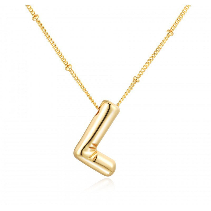 Women's Gold Balloon Glossy English Letter Fashion Pendants