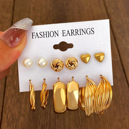 Twisted Suit Personalized Exaggerated Circle Geometry Earrings