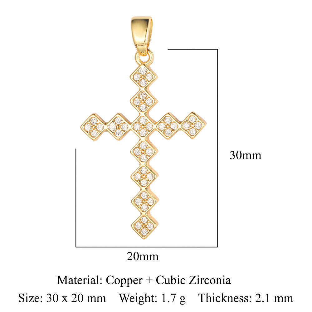 Zirconium Copper Micro Inlaid Zircon Ornament Pendants